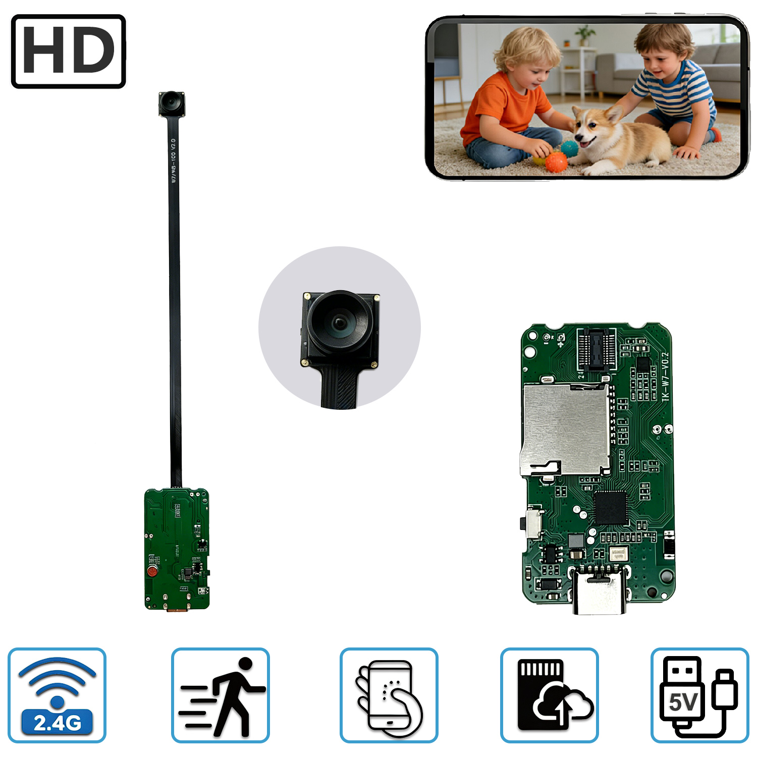 Home Security Prices - Mini Compact Home Security Camera PCBA