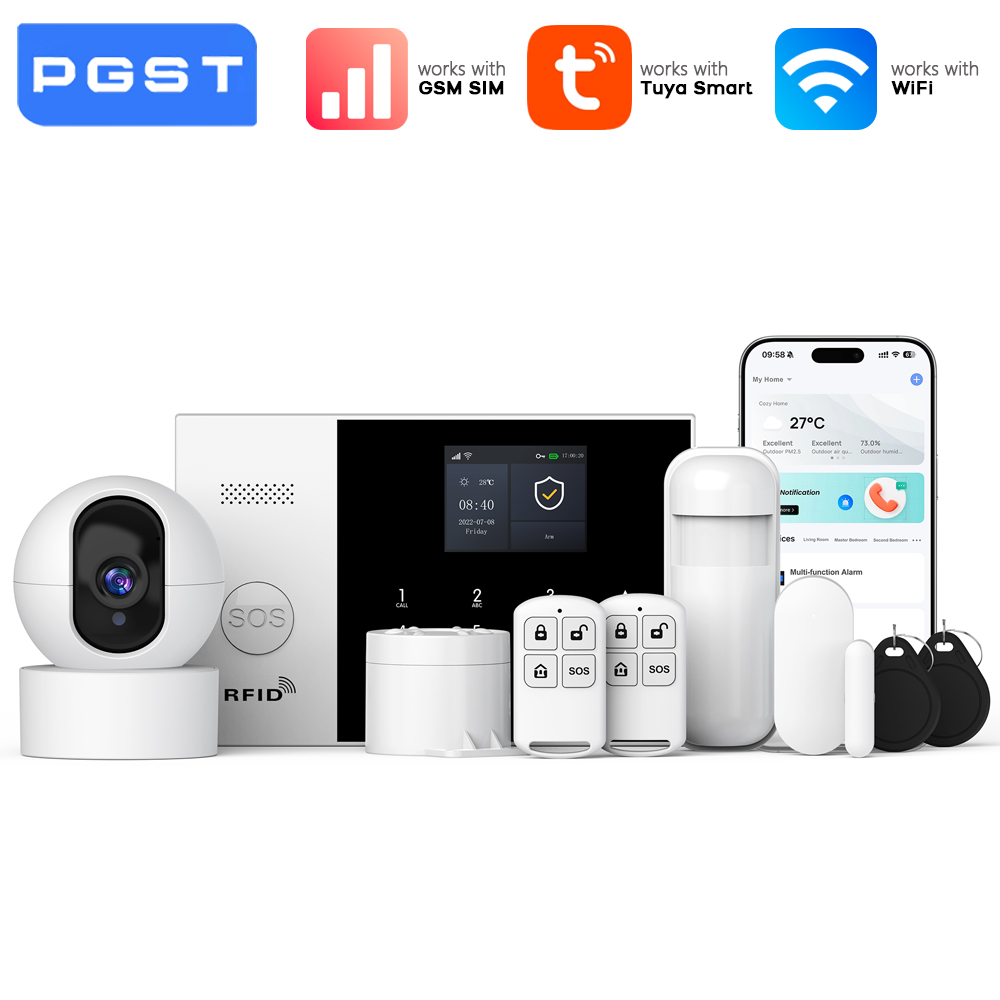 Home Security And Camera Systems - PGST Smart Home Alarm System WiFi