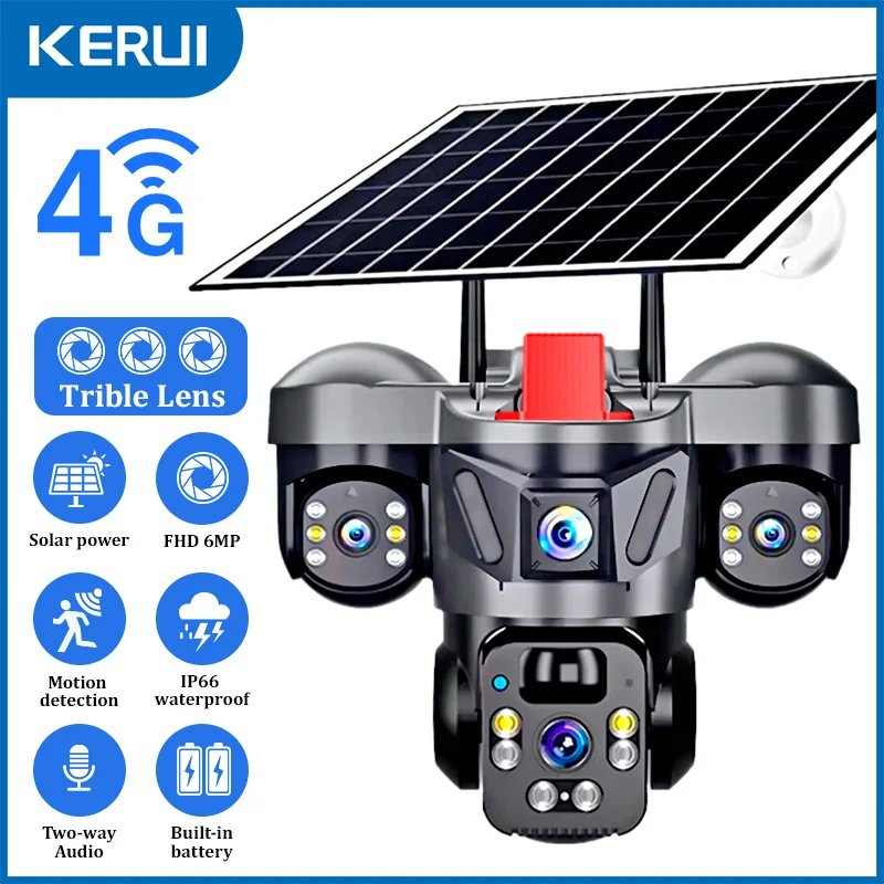 Home Security Home Assistant - KERUI Outdoor PTZ 6MP 4G SIM