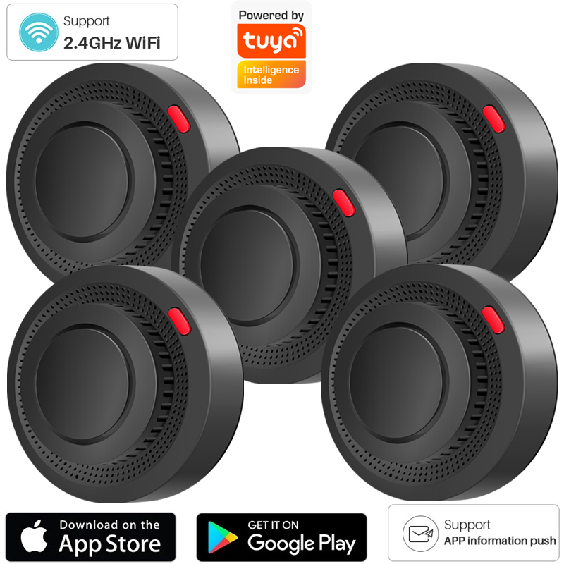 Home Security Kitchener - 2.4G WiFi Smoke Detector Wireless Sensor