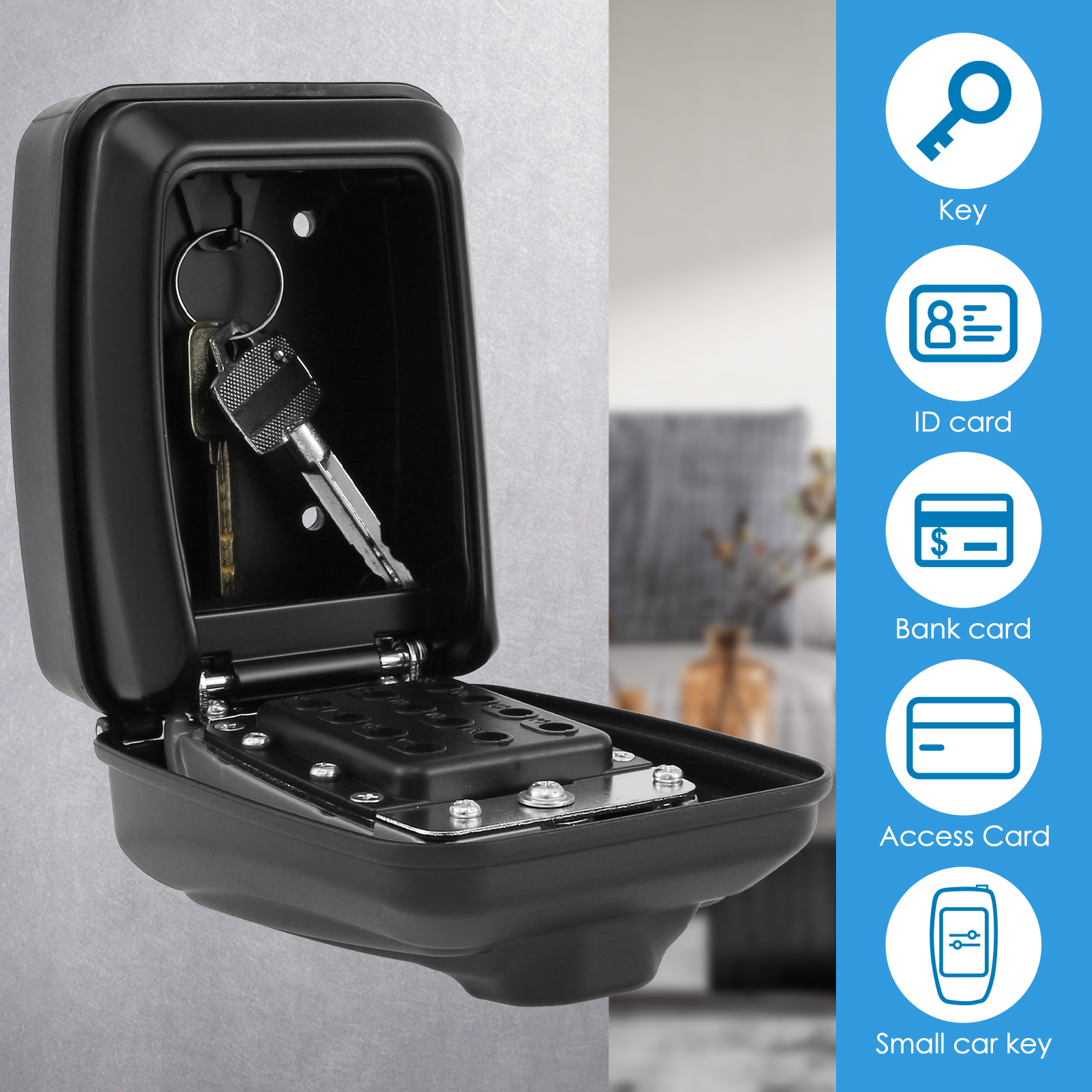 Key Lock Box Wall-Mount Secret - đánh giá và giá Home Security Packages