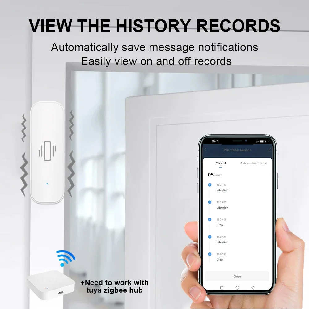 Smart ZigBee Vibration Sensor  - đánh giá và giá Home Security Devices