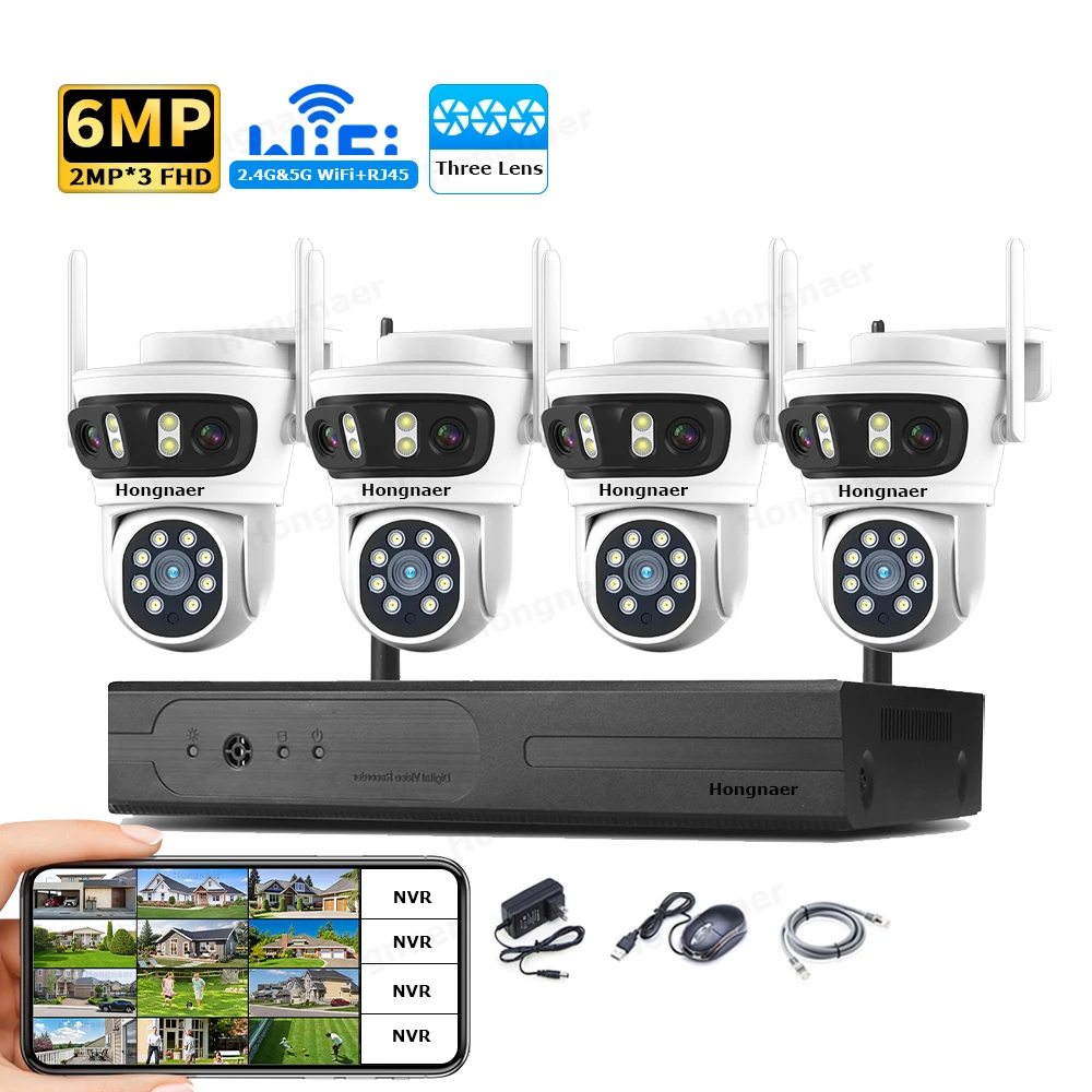 2026 Hongnaer 6MP 4CH 3 Lens 2 - đánh giá và giá Home Security Camera System