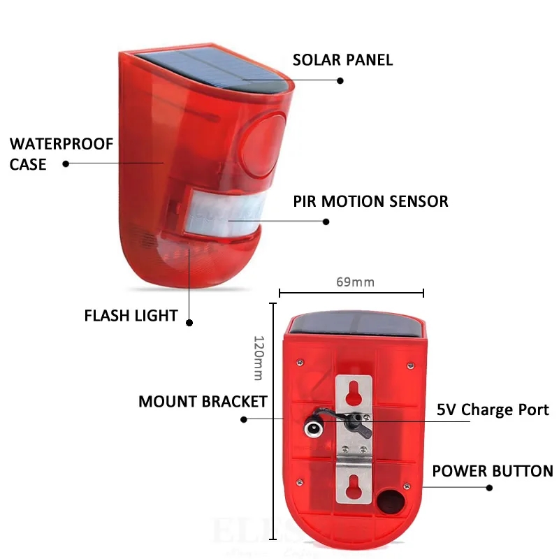 Waterproof Solar Powered Alarm - đánh giá và giá Home Security Deals