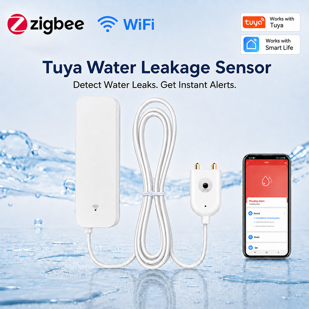 ZigBee WiFi Water Leak Sensor  - đánh giá và giá Home Security Devices