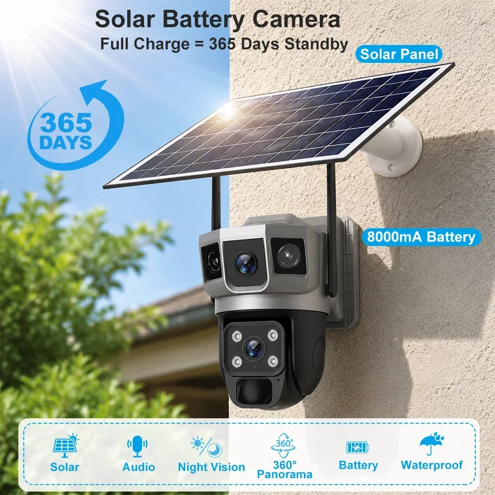 V380 4K 3 screens 4G Camera So - đánh giá và giá Home Security Battery