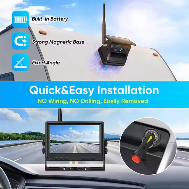 N75R-Reverse Backup Camera Wit - đánh giá và giá Camera Solar Wireless