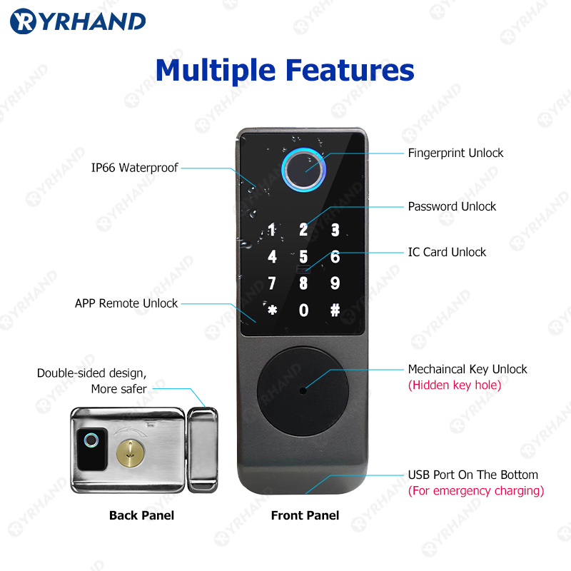 Tuya Smart lock Waterproof Wif - đánh giá và giá Home Security Battery